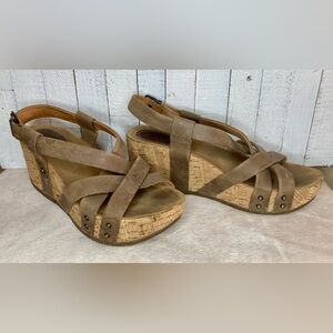 Bussola Platform Wedge Sandals size 39/US 8.5